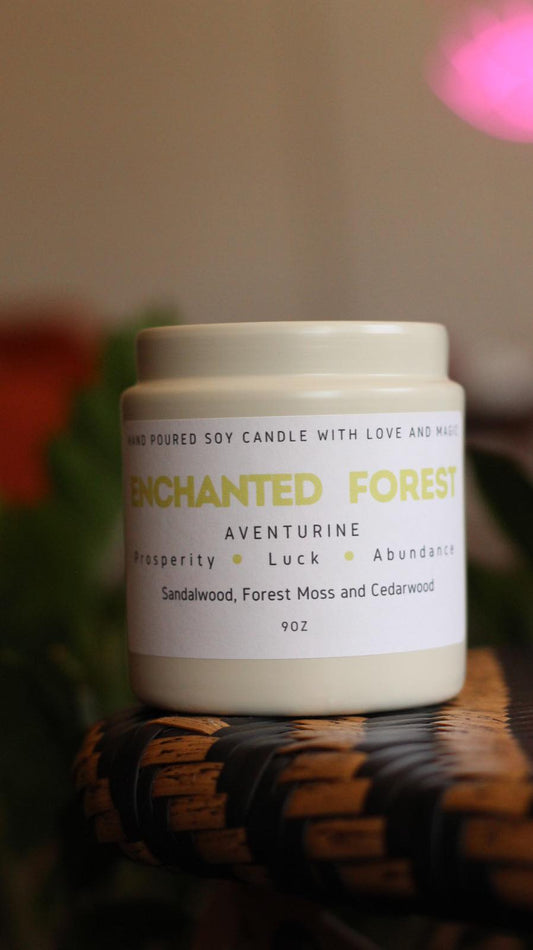 Enchanted Forest 9Oz Crystal Candle