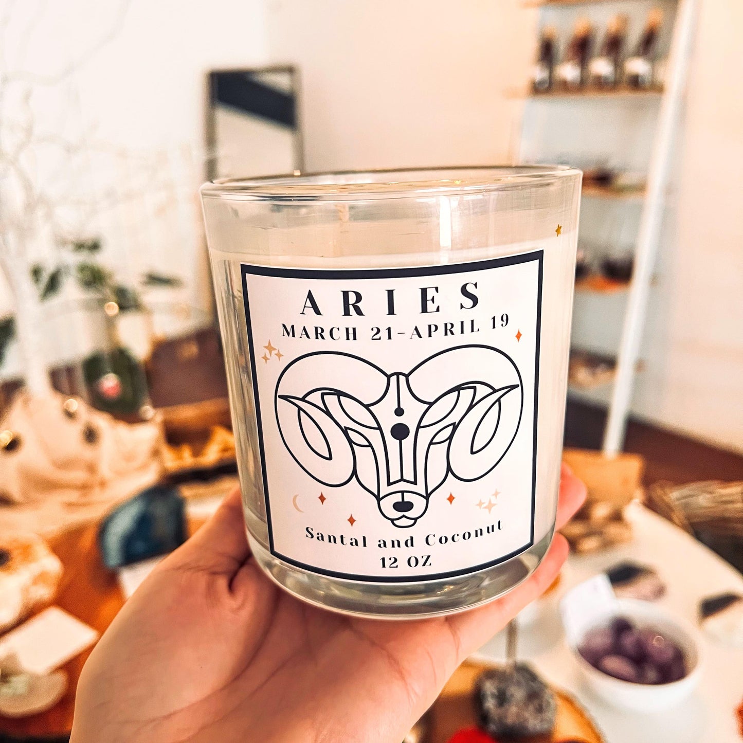 Aries Hidden Crystal Candle