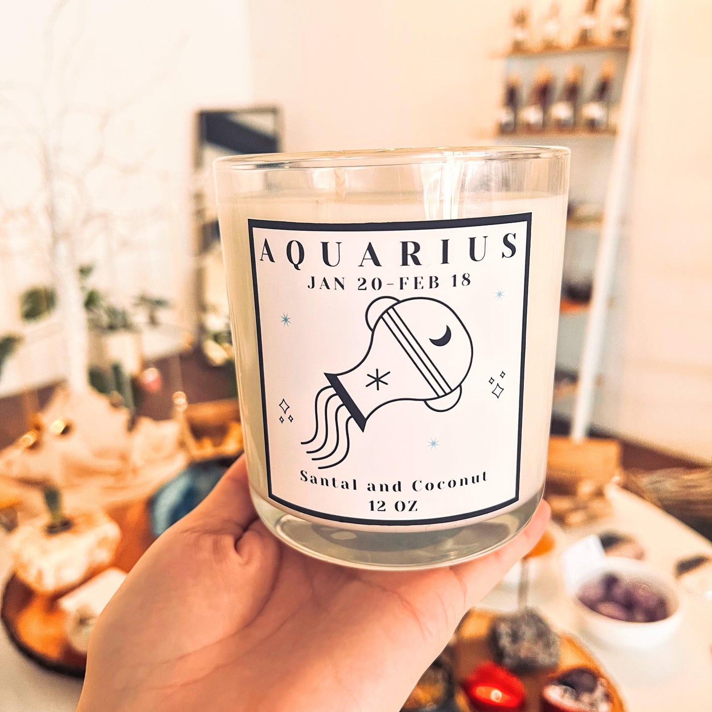 Aquarius Hidden Crystal Candle