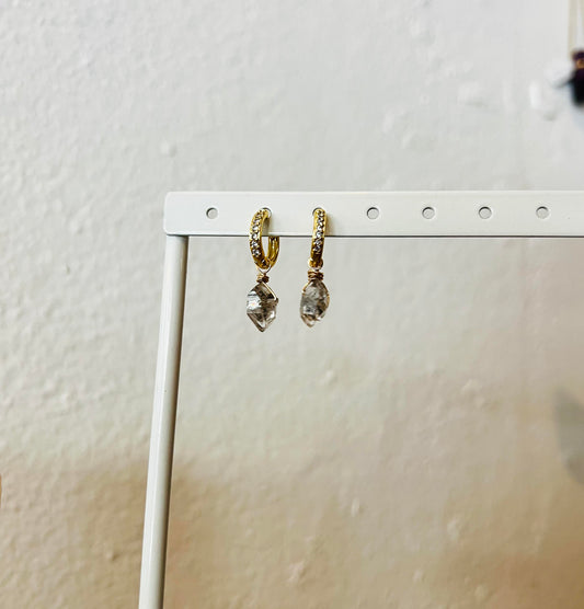 Herkimer hoop earrings