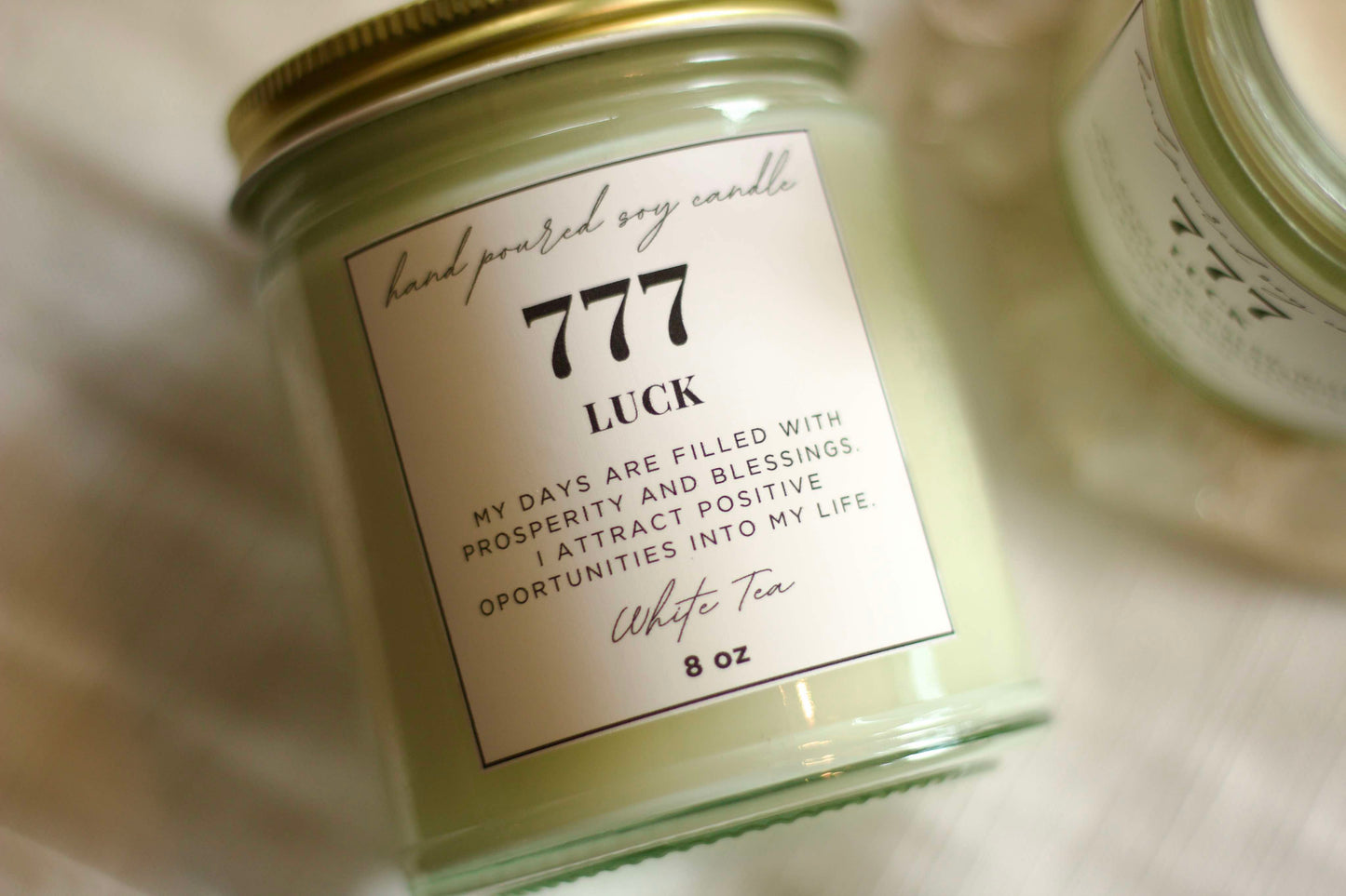 777 Angel Number Candle