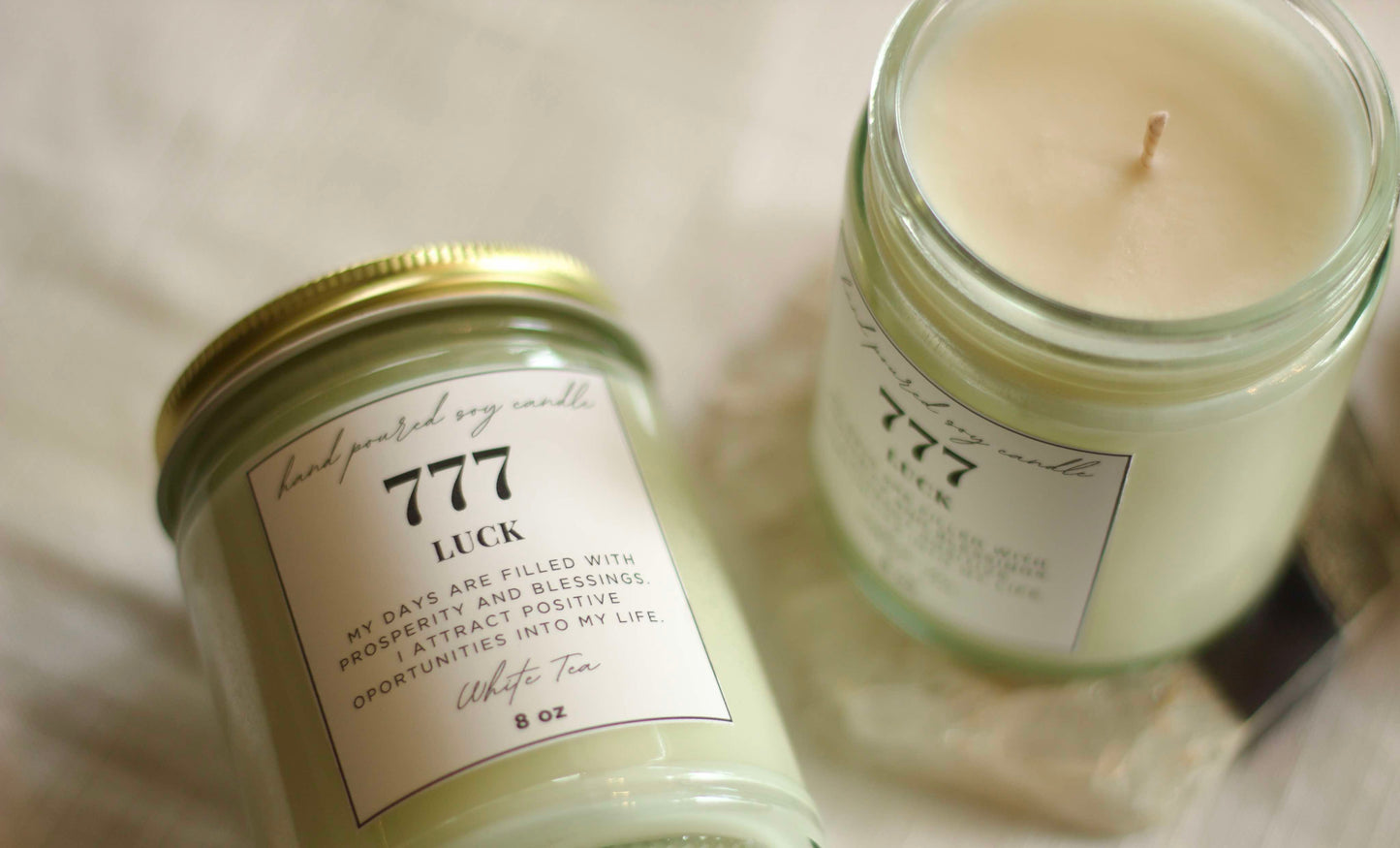 777 Angel Number Candle