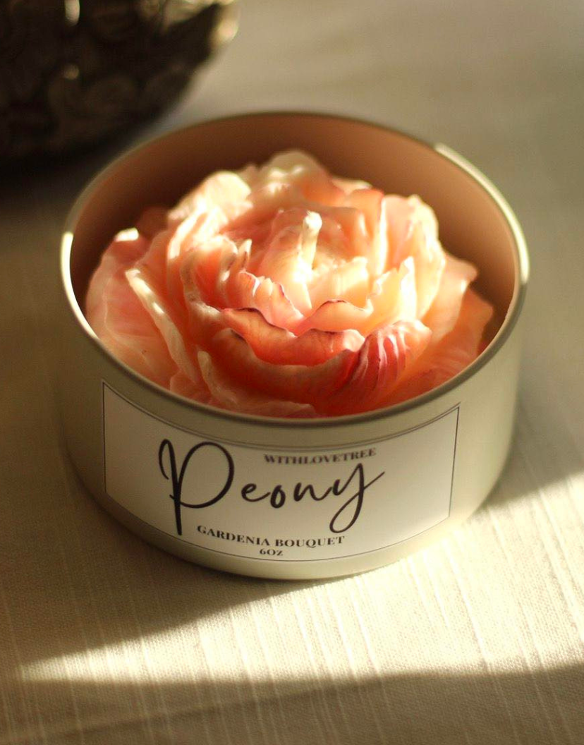 Pink Peony Candle 6 Oz