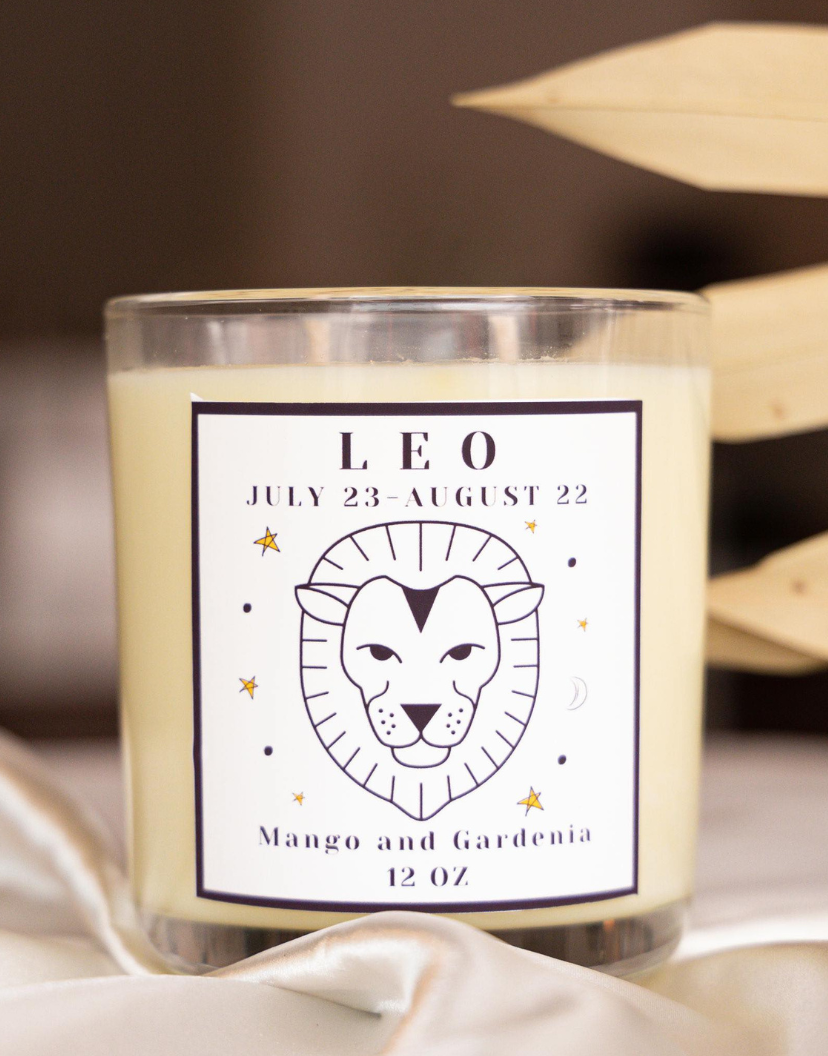 Leo Hidden Crystal Candle