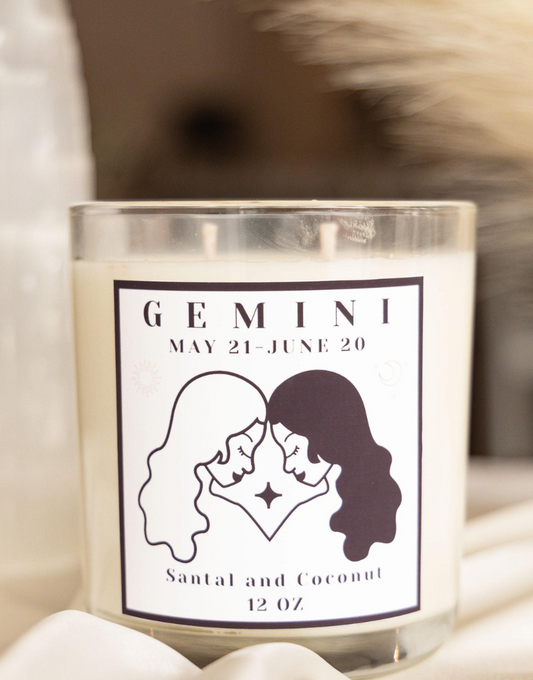Gemini Hidden Crystal Candle