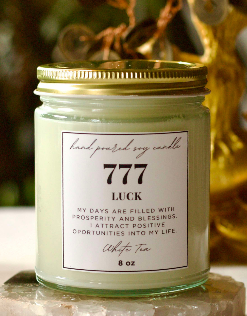 777 Angel Number Candle