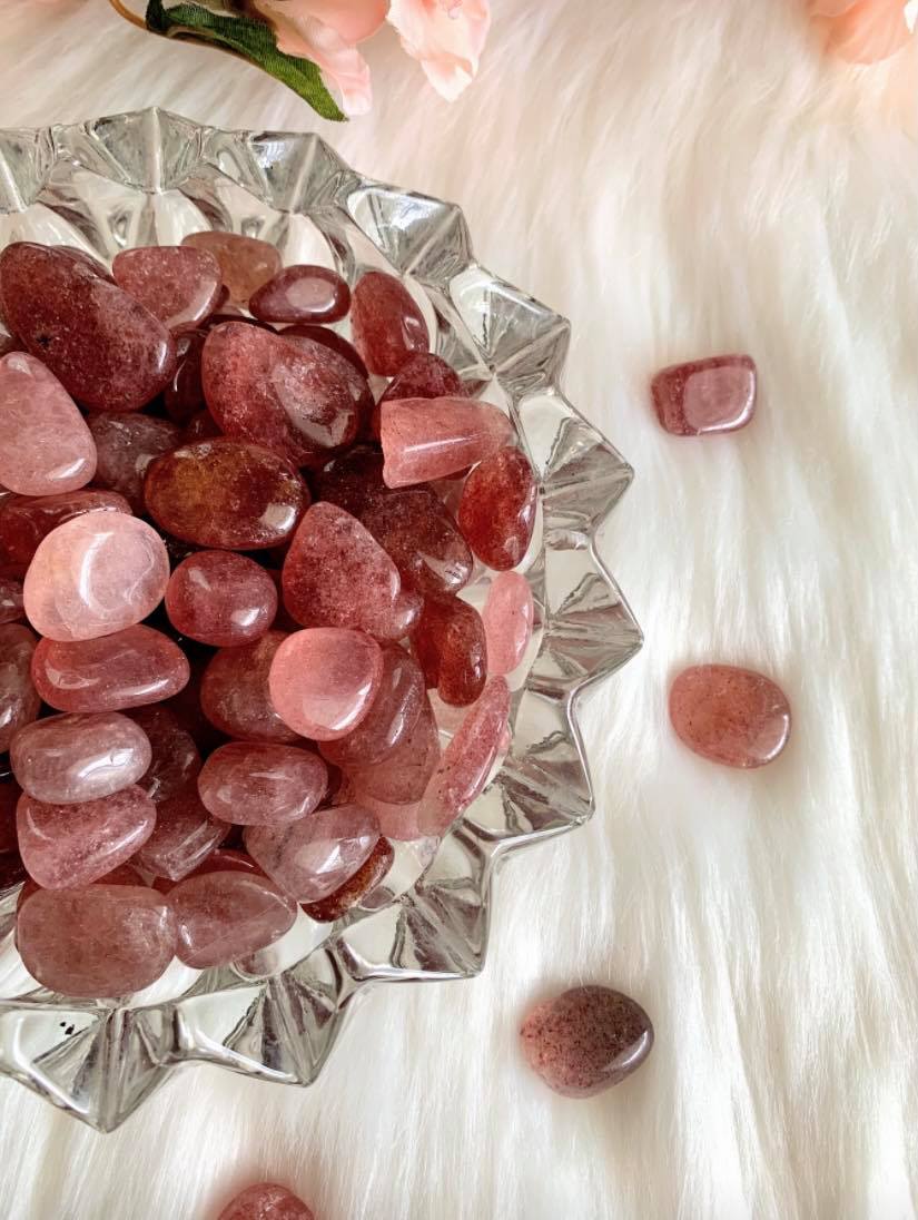 Strawberry Quartz Tumbled Stones