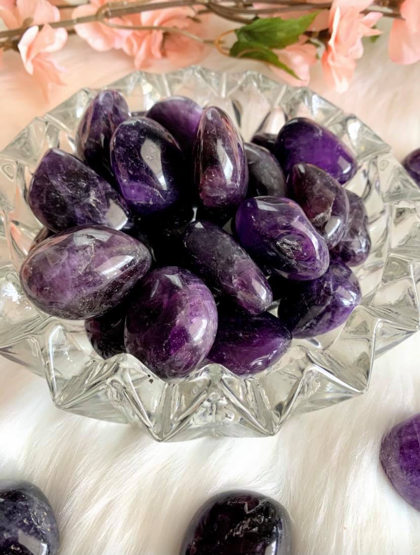 Deep Purple Amethyst Tumbled Stones