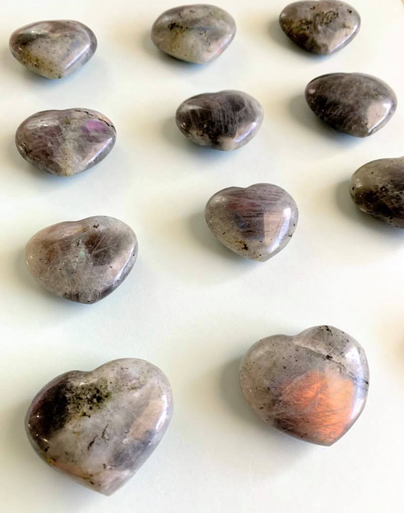 Labradorite Hearts