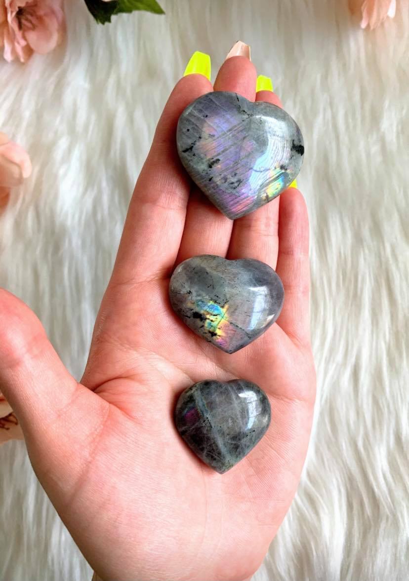 Labradorite Hearts