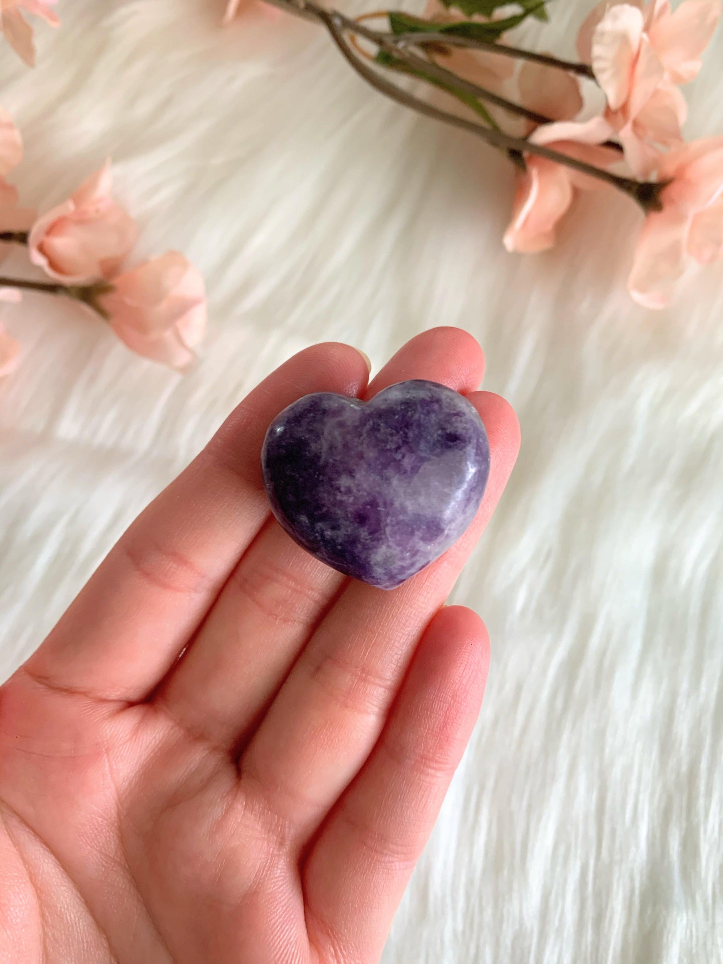 Lepidolite Heart