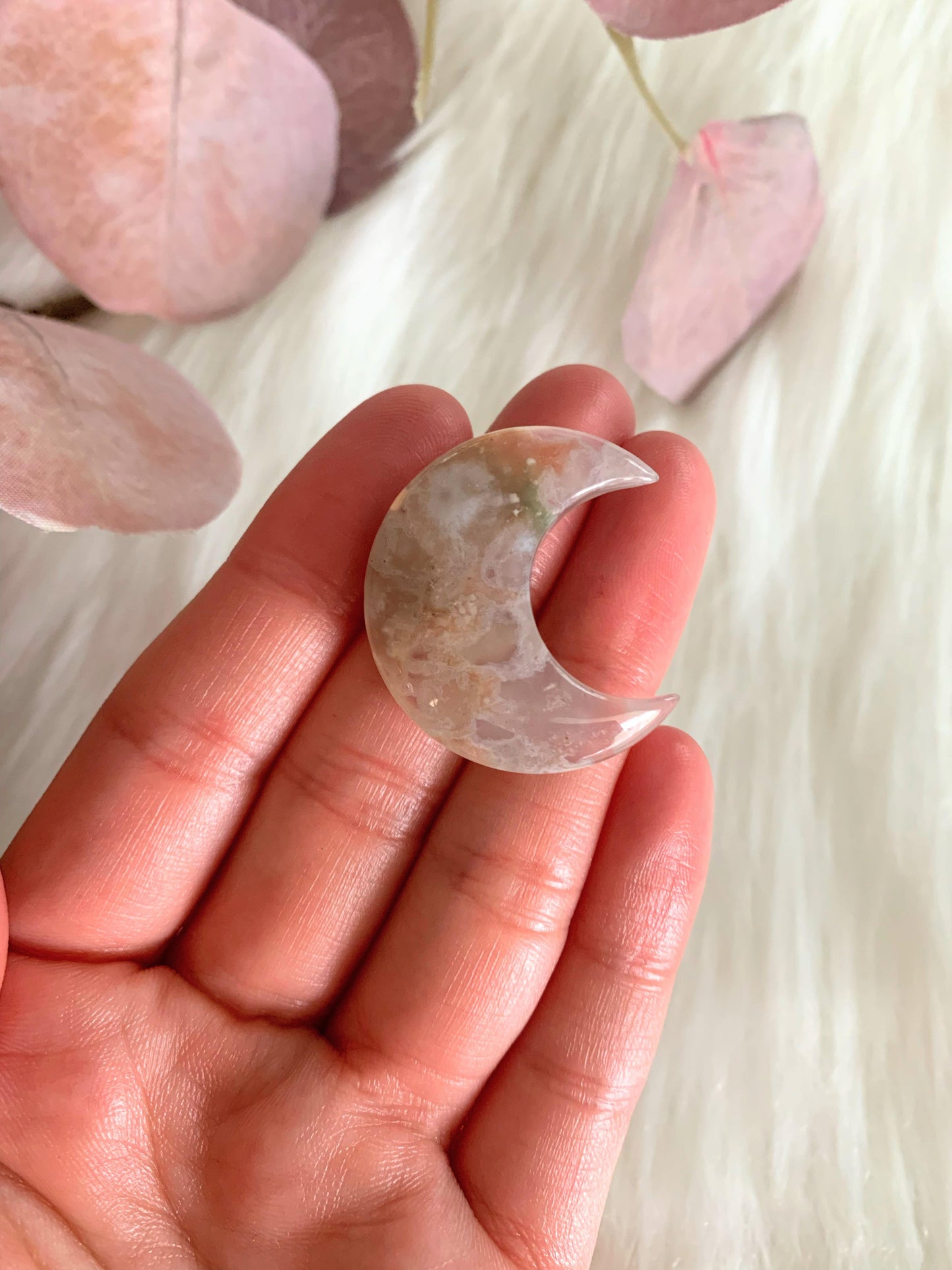 Flower Agate Moon