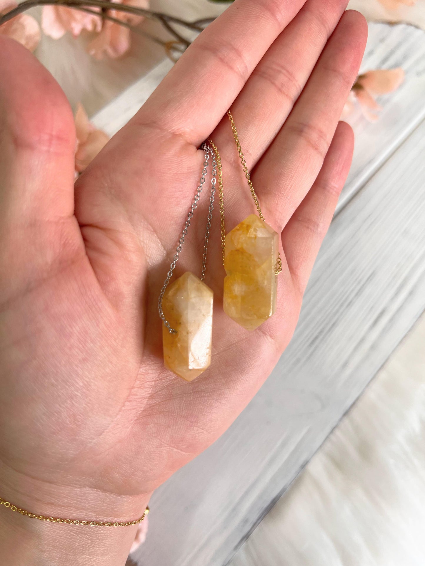 Golden Healer Crystal Necklace