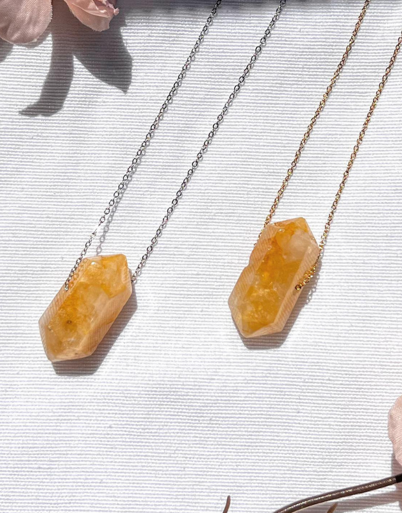 Golden Healer Crystal Necklace