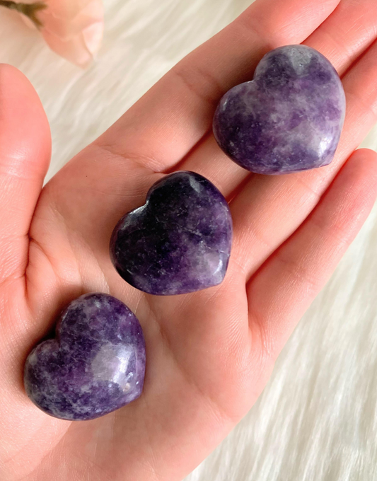 Lepidolite Heart