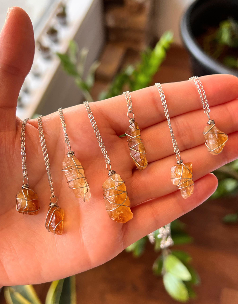 Rough Citrine Necklace