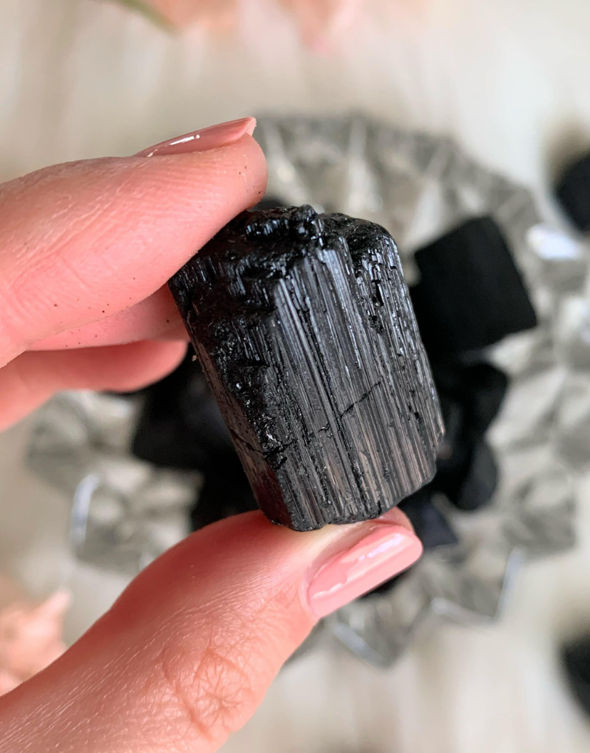 Black Tourmaline Rough Stone