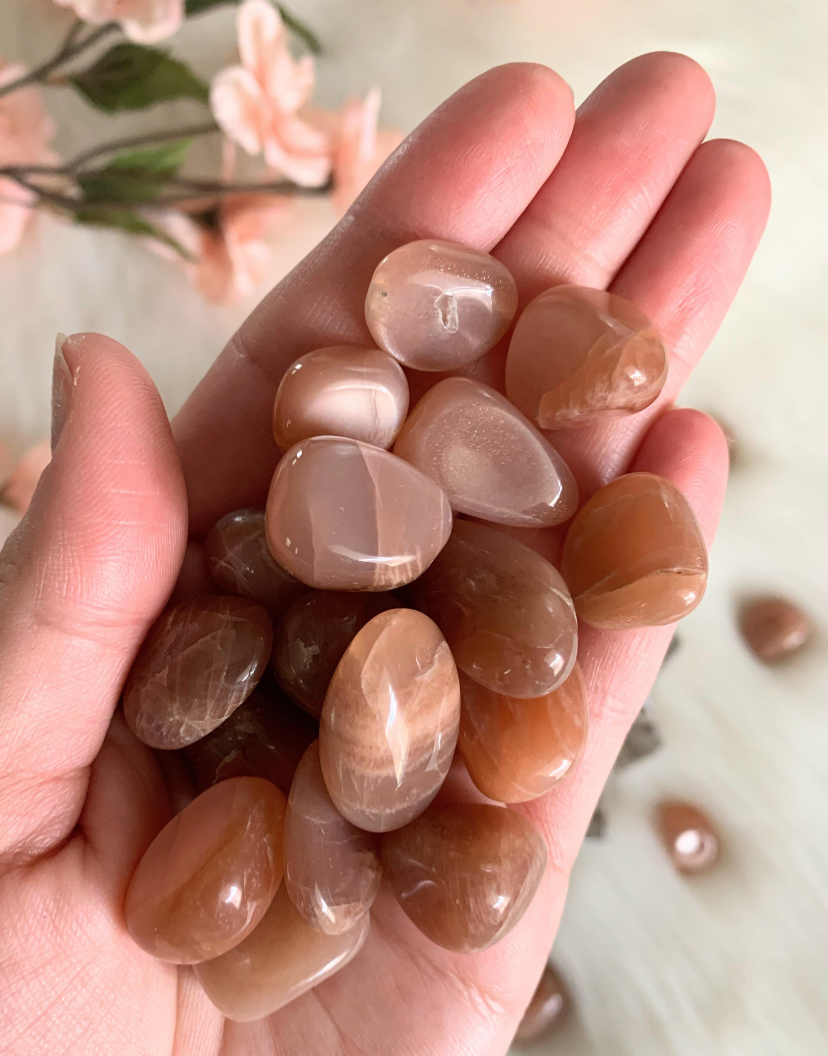 Peach Moonstone Tumbled Stone