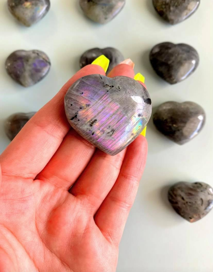 Labradorite Hearts